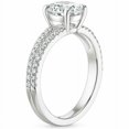 thumbnail image 3 of HeartsAndYou 4ct Oval Cut Moissanite Engagement Ring for Women 18k White Gold over Silver Split Shank Solitaire, 3 of 5
