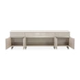 thumbnail image 3 of Michael Amini Marin 82"W Stainless Steel & MDF Media Cabinet in Greige Beige, 3 of 12