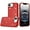 Red, variant on For iPhone 16E (E edition) / SE4 (2025) Beautiful Diamond Metallic Design Metal Chrome Edged Hybrid - Purple