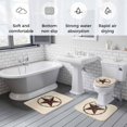 thumbnail image 5 of Texas Star Farmhouse Bath Mat 3 Piece Bathroom Rug Set, Western Country Stars Retro Non Slip Bath Rug Contour Mat and Toilet Lid Cover, Absorbent Shower Mats Soft Bath Rugs and Mats Sets, 5 of 8
