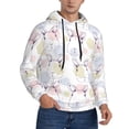 thumbnail image 2 of Fotbe Men's Hoodie with Hand Drawn Rabbit Pattern - Kangaroo Pocket Pullover Hooded Sweatshirt, Perfect for Daily Wear, Travel, and Home-Medium, 2 of 7