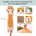 thumbnail image 5 of Heating Pad for Menstrual Cramps Period & Neck Shoulder Pain Relief, Portable Cuddly 19.7" Plush Cat with a Hot Soft Belly (Brown), 5 of 5