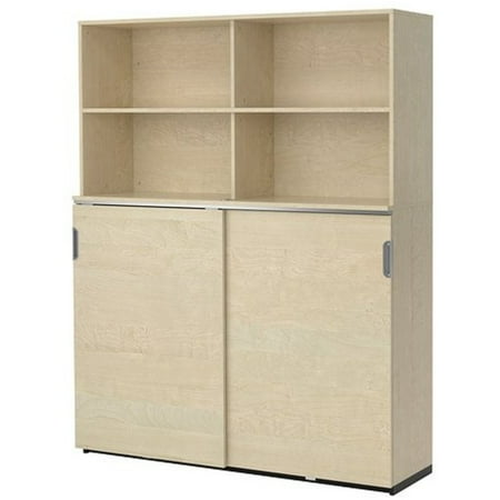 Ikea Storage Combination With Sliding Doors Birch Veneer 63x78 3