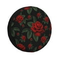 thumbnail image 1 of Fotbe Roses Funda de Llanta de Repuesto con Estampado, Engrosada, Ajuste Universal para Jeep, Remolque, RV, SUV, Camión-17 inch, 1 of 6