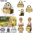 thumbnail image 5 of Kuiaobaty Pineapples Floral Print Backpack Set with Lunch Bag for Kids 17 Inch Backpack and Pencil Case with Zipper Reusable Insulated Lunch Box and Pencil Pouch for School Camping, 5 of 7
