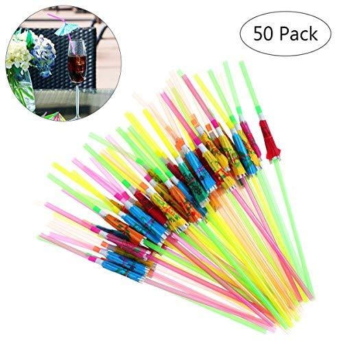 Bamboo Print Paper Straws Luau Party Supplies Tiki Bar Multi Pack