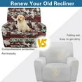 thumbnail image 5 of Renewold American Tribal Cow Print Red Cover for Recliner with Foot Rest Washable Couch Cover Reclining 4 Pieces Anti-Slip Lazy Boy Recliner Chair Protector for Pets, Cats, Kids, 5 of 8