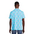 thumbnail image 2 of Birdie Bound Men's and Big Men's Graphic Flamingo Print Golf Polo Shirt, Sizes S-3XL, 2 of 5