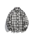 thumbnail image 3 of Stamzod Mens Plaid Shirts Long Sleeve Button Front Shirt Wrinkle-Free Loose Fit Mens Work Shirts Plus Size on Sale, 3 of 7