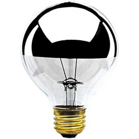 Bilot 100G25HM Half Chrome 100W Globe Shape Bulb (6 Pack)