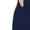 Navy Blue, variant on Women'S Wrap Long Sleeves Ruffled Tight Hem Slit Half-High Neck Short Skirt Waisted Temperament Dress Navy Blue XL