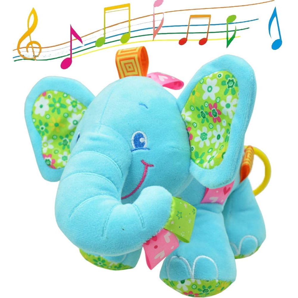 VONTER Plush Elephant Music Baby Toys Elephant Stuffed Doll, Cute Stuffed Aminal Up Baby Toys