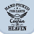 thumbnail image 4 of Inktastic Handpicked for Earth by My Cousin in Heaven with Angel Wings Boys or Girls Baby Bib, 4 of 4