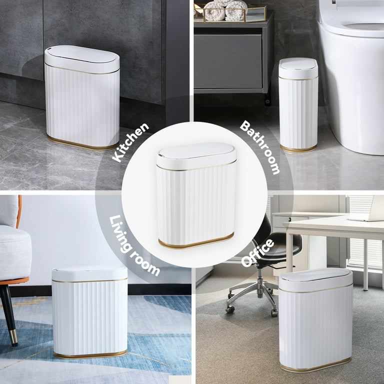 Automatic Trash Can Touchless Bathroom Small Garbage Can with Lid