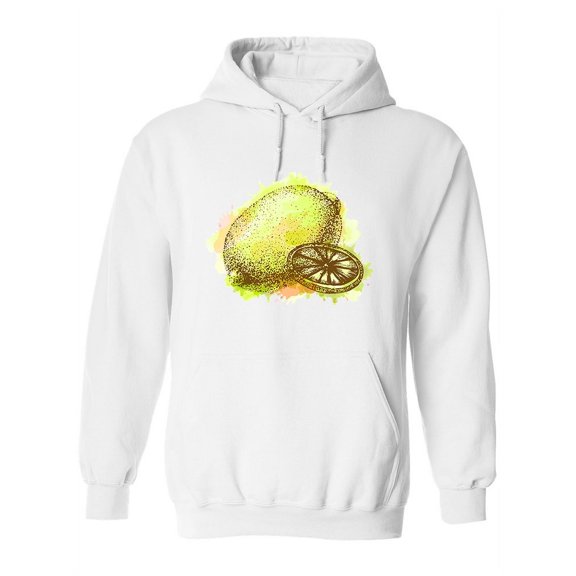 Fresh Lemon Watercolor Hoodie Women -Image by Shutterstock, Female Small