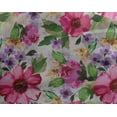 thumbnail image 4 of oneOone Georgette Viscose Pink Fabric Leaves & Watercolor Flower Floral Fabric For Sewing Printed Craft Fabric By The Yard 42 Inch Wide, 4 of 4