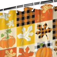 thumbnail image 3 of Fall Pumpkins Leaves Pattern Shower Curtain 36"x72" ,Bathroom Decorative Shower Curtains Set with 12 Hooks,Modern Waterproof Washable Shower Curtain, 3 of 6