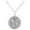 White Gold, variant on Reversible Taurus Zodiac Sign Charm Coin Pendant Necklace in Solid Gold (20 Inches)