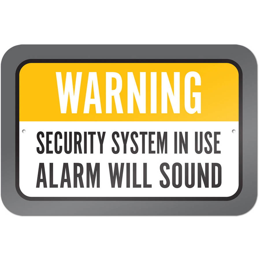 8pcs Alarm System Monitored Warning Security Stickers Waterproof Security Sign 