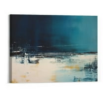 Shiartex Dark Green Abstract Canvas Print Abstract Wall Art Print Painting Stretched Canvas Wooden Framed for Living Room Bedroom and Office Home Decor Artwork 20x16 Inch