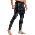 thumbnail image 2 of Eandarui Men's Faux Leather Compression Bottoms Leggings Long Trousers Skinny Yoga Pants Clubwear Black XL, 2 of 6