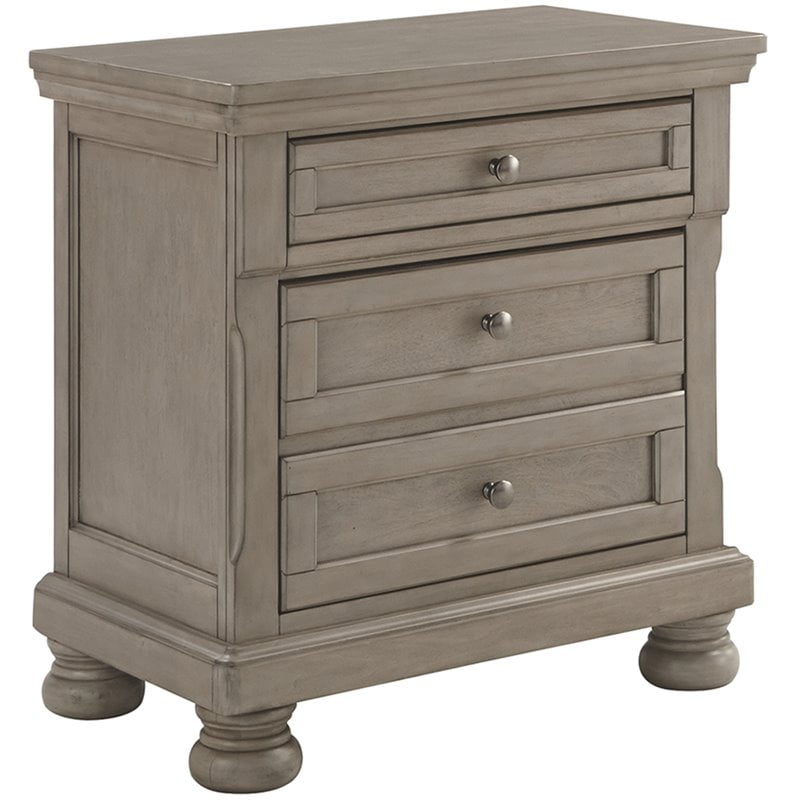 light grey nightstands
