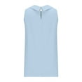 thumbnail image 6 of CFLVAEK Womens Tank Tops Cotton Linen Sleeveless Shirts Plus Size Round Neck Tank Top Solid Casual Summer Solid Color Shirts Blue XXXL, 6 of 7