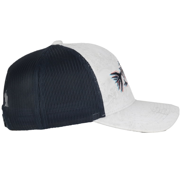 Palm Tree Embroidered Cotton Cap - Washed Adjustable Hat For Men, Light Blue, One Size Fits Most