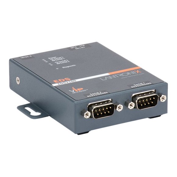 Lantronix Device Server EDS2100 Passerelle Ethernet Serial vers IP Sécurisée à 2 ports RS232/422/485 - Serveur d'Appareils - 2 ports - LAN 100 Mo, RS-232, RS-422, RS-485