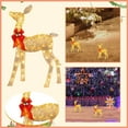 thumbnail image 4 of SDJMa Christmas Reindeer Decor Light, 8 in Christmas Reindeer Decorations Outdoor with LED Lights, Pre-Lit Outdoor Indoor Lighted Christmas Decoration Lamp for Xmas Garden Yard, Gold, 4 of 9