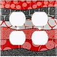 thumbnail image 3 of Metal Light Switch Plate Cover Colorful Safari African Tribal Art Pattern SFR032, 3 of 13
