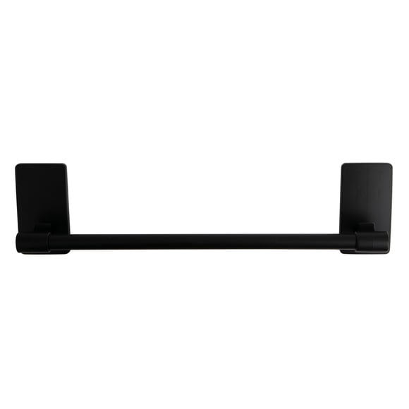 Era Guru Hand Towel Bar with Self Adhesive Strips, Black, 12in.