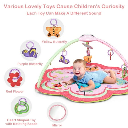Costway Baby Activity Gym Play Mat W Hanging Toys Infant Tummy