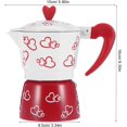 thumbnail image 3 of Espresso Maker, Aluminum Durable Coffee Maker Kettle Pot Household Office(L)(S), 3 of 8
