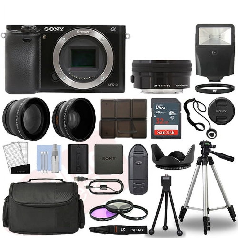 Premium HD Accessories Kit For Sony Alpha A6000 – Includes Lenses, 40.5mm Filters, Tripod, Flash, Backpack & More 6 thumbnail image