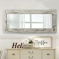 thumbnail image 4 of American Farmhouse Full-Length Floor Mirror-Hollow Wood Distressed weathered white 58x24, 4 of 5
