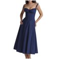 thumbnail image 1 of Cameland Mode Femmes Été Robe Sans Manches à Col en V Ample, 1 of 9