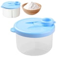 thumbnail image 4 of Formula Dispenser, 3-Compartment Portable Milk Powder Container, Spill Free Cover, Holds 3 Servings (300Ml), for Breastfeeding, Travel, Camping, 10X7Cm, Blue, By PRYESS, 4 of 5