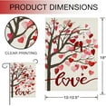 thumbnail image 2 of Valentine''s Day Love Cardinal Garden Flag Double Sided, Red Pink Heart Tree Birds Decorative Yard Outdoor Home Small Decor, Anniversary Wedding Holiday Burlap Outside Decoration 12.5 x 18, 2 of 6