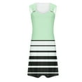 thumbnail image 4 of MIUOWANP Women's Summer Halter Casual Dress Solid Color Top with Color Blocked Skirt Sleeveless V-Neck Strapless Dress Size XL(10)Green, 4 of 5