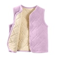 thumbnail image 2 of Afuyipoi Boys Girls Quilted Vest Cardigan Size 4-16Y Solid Snap Button Warm Layer for Kids School Uniform Purple Size 11, 2 of 7