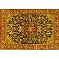 thumbnail image 1 of Ahgly Company Machine Washable Indoor Rectangle Persian Yellow Traditional Area Rugs, 8' x 12', 1 of 4