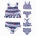 thumbnail image 2 of NOLDARES Little Girls Cute Swimsuit Two Piece Adjustable Straps Bikini Set Swimwear for Pool Days(White,8), 2 of 8