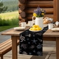 thumbnail image 6 of Table Runner Sea Turtle Jellyfish Table Decoration for Kitchen Dinning Coral Starfish Black Table Decoration for Indoor Outdoor Party Wedding Decor 13x72inch, 6 of 7