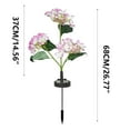thumbnail image 3 of Solar Powered Three Headed Embroidered Simulation Flower Lamp For Outdoor Courtyard Decoration Floor Lamp, 3 of 5