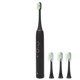 thumbnail image 4 of Cepillo de dientes eléctrico para adultos, resistente al agua IPX7, 4 velocidades, vibración, 4 cabezales, color negro, 4 of 14