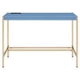thumbnail image 3 of ACME Midriaks Writing Desk with USB Port in Navy Blue and Gold, 3 of 10