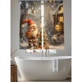 thumbnail image 4 of Gnomes Christmas Tree Sheer Curtains 63 Inch Length 2 Panels Set, Xmas Snowflake Winter Farmhouse Voile Window Treatment Rod Pocket Curtains Sheers Drapes for Bedroom/Living Room/Kitchen 52x"63"x2, 4 of 7