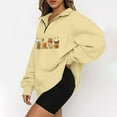 thumbnail image 1 of 2023 Chandail en Molleton de Mode pour Femmes 50 % de Rabais Liquidation Femmes Décontracté Imprimé Halloween Col Rabattu Manches Longues Blouse Ample Chandail Tops, 1 of 4
