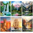 thumbnail image 2 of Full Round Diamond Painting Landscape Forest Art Rhinestone Picture Mosaic DIY 5D Cross Stitch Embroidery Home Decoration40 x 50 cm, unframed,FDX733,50x40cm, 2 of 7